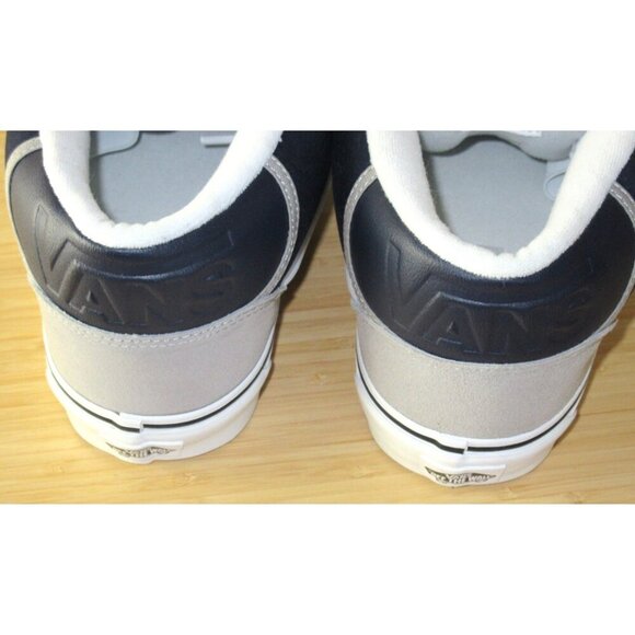 Vans Men's Knu Skool Mid Varsity Grey Drizzle Blue White Skate Shoes size 12 NIB - Picture 5 of 7